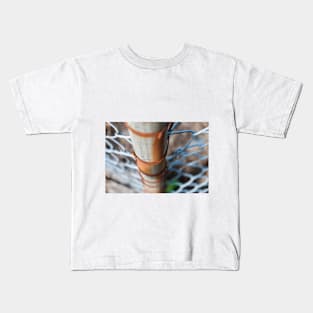 Rusty Pole  and fence close up Kids T-Shirt